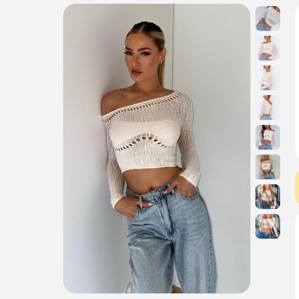 White fox losing sleep long sleeve top - Picture 4 of 8